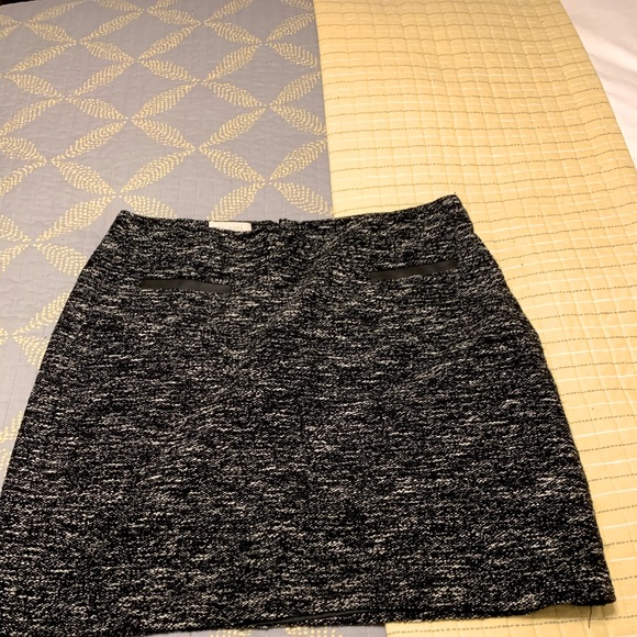 Talbots Tweed Skirt w/ Leather details - Picture 1 of 4
